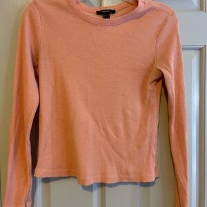 Forever 21 Blush Ribbed Knit Top